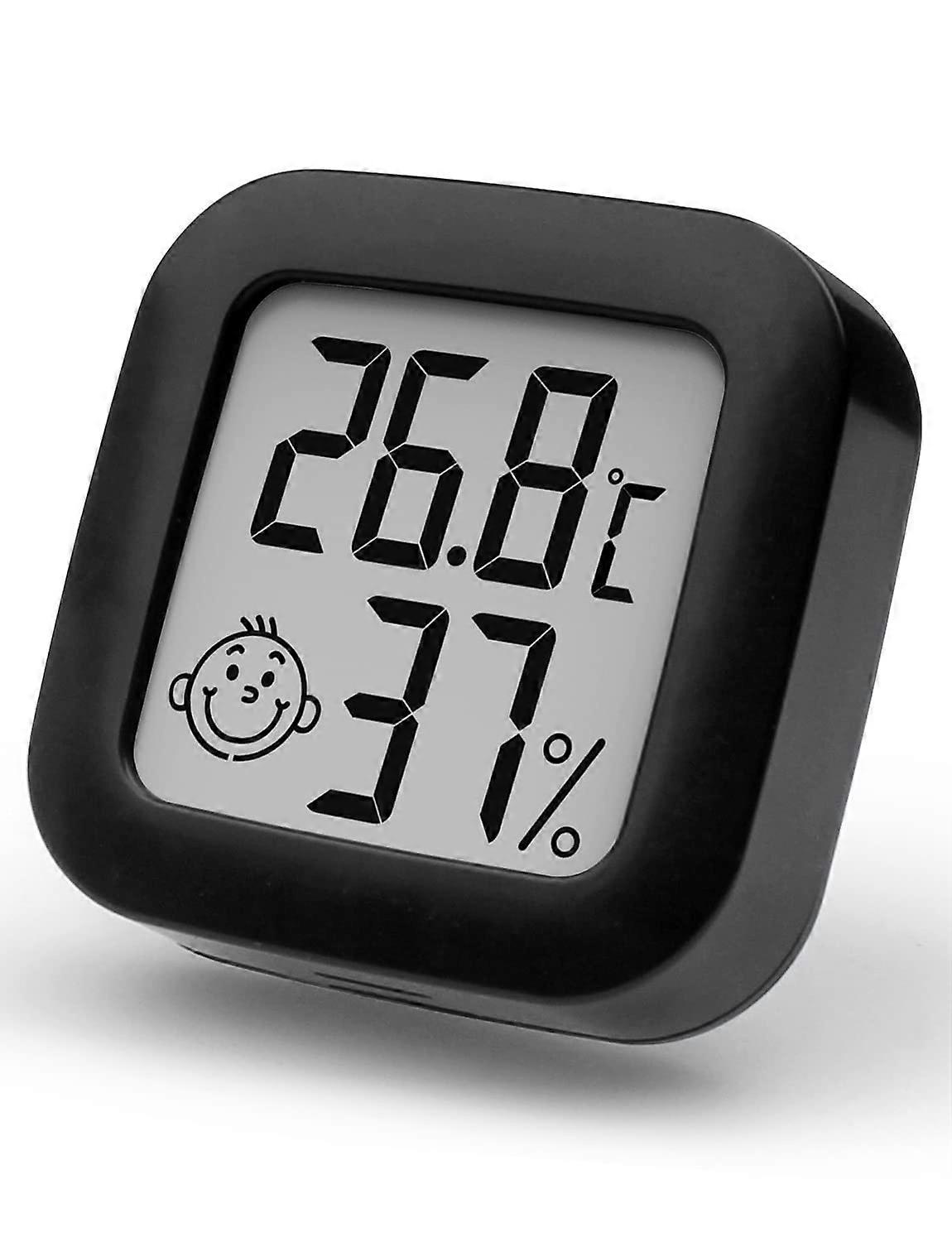 High Precision Digital Thermometer Hygrometer( Black, 4.3cm*4.3cm)