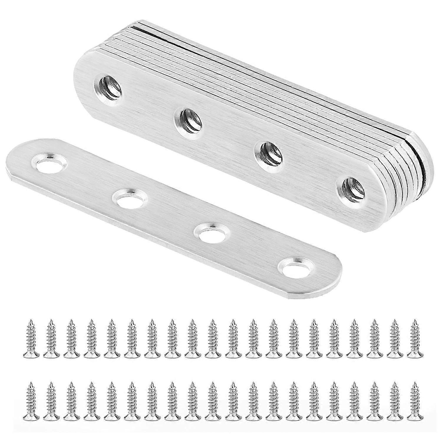 10 Pieces 77x16x2mm Brackets, Flat Straight Fixing Brackets