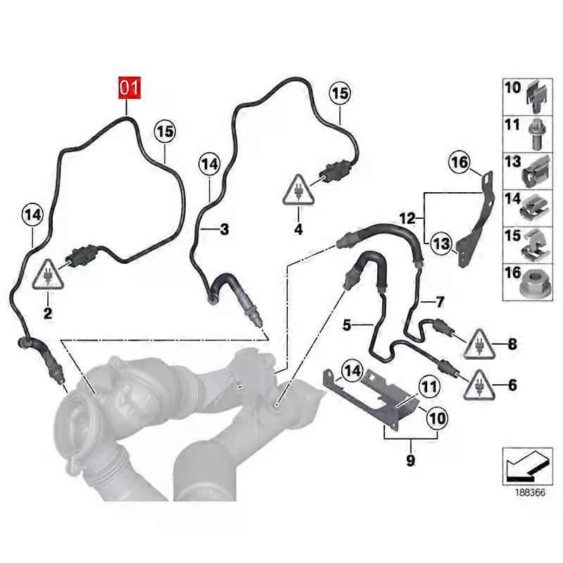 Använd 4X 11787586692 11787586693 11787577666 11787577667 Lambda Probe Oxygen O2 Sensor för BMW