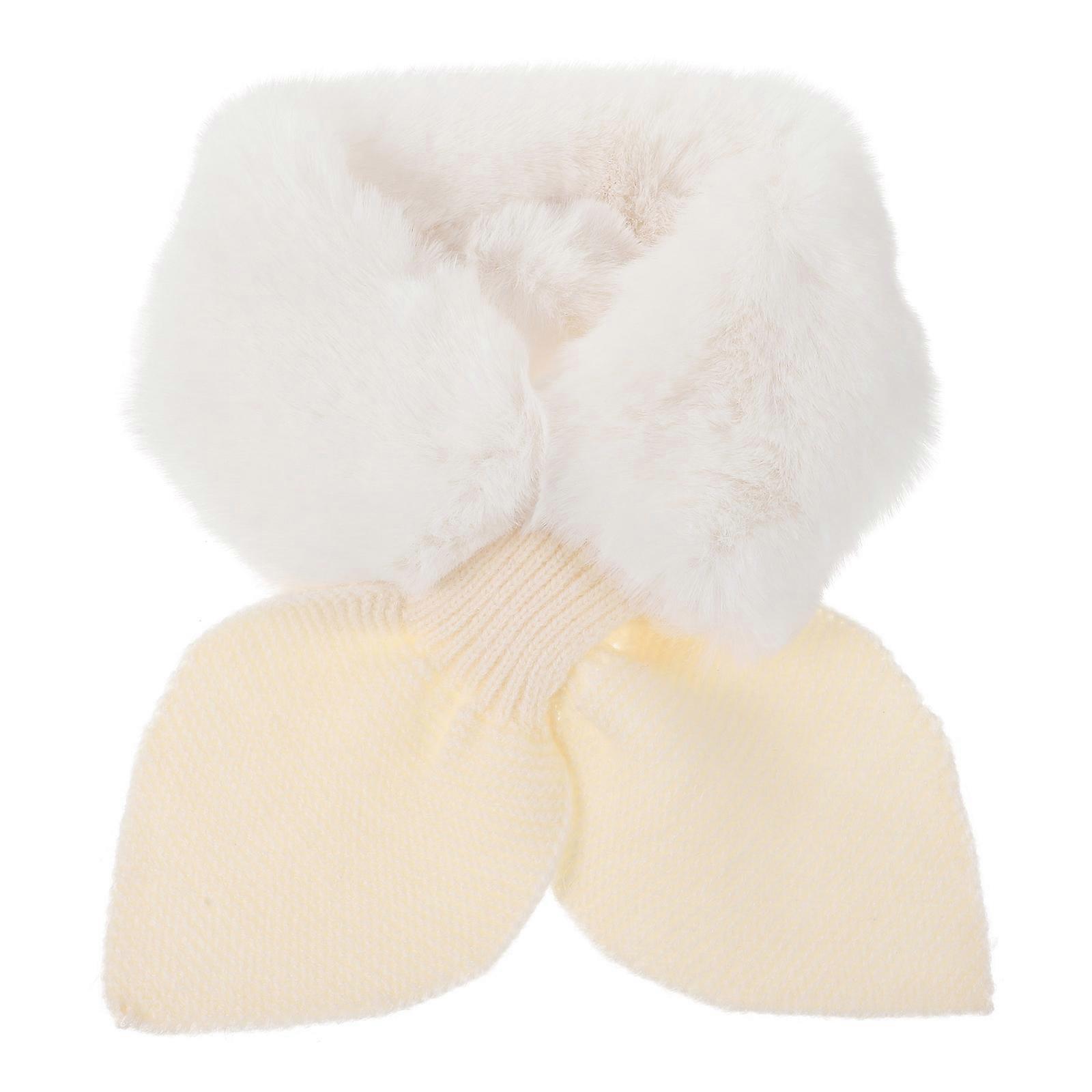 Copii Eșarfă de iarnă Guler cu gât încrucișat Pluș Faux Rabbit Protecție împotriva căldurii 1Pc