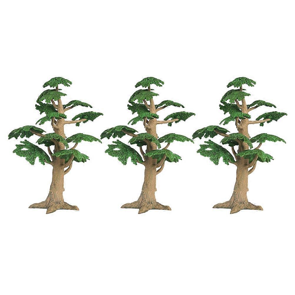Model Trees Miniature Plastic Trees Material Landscaping For Mall Display 3Pcs