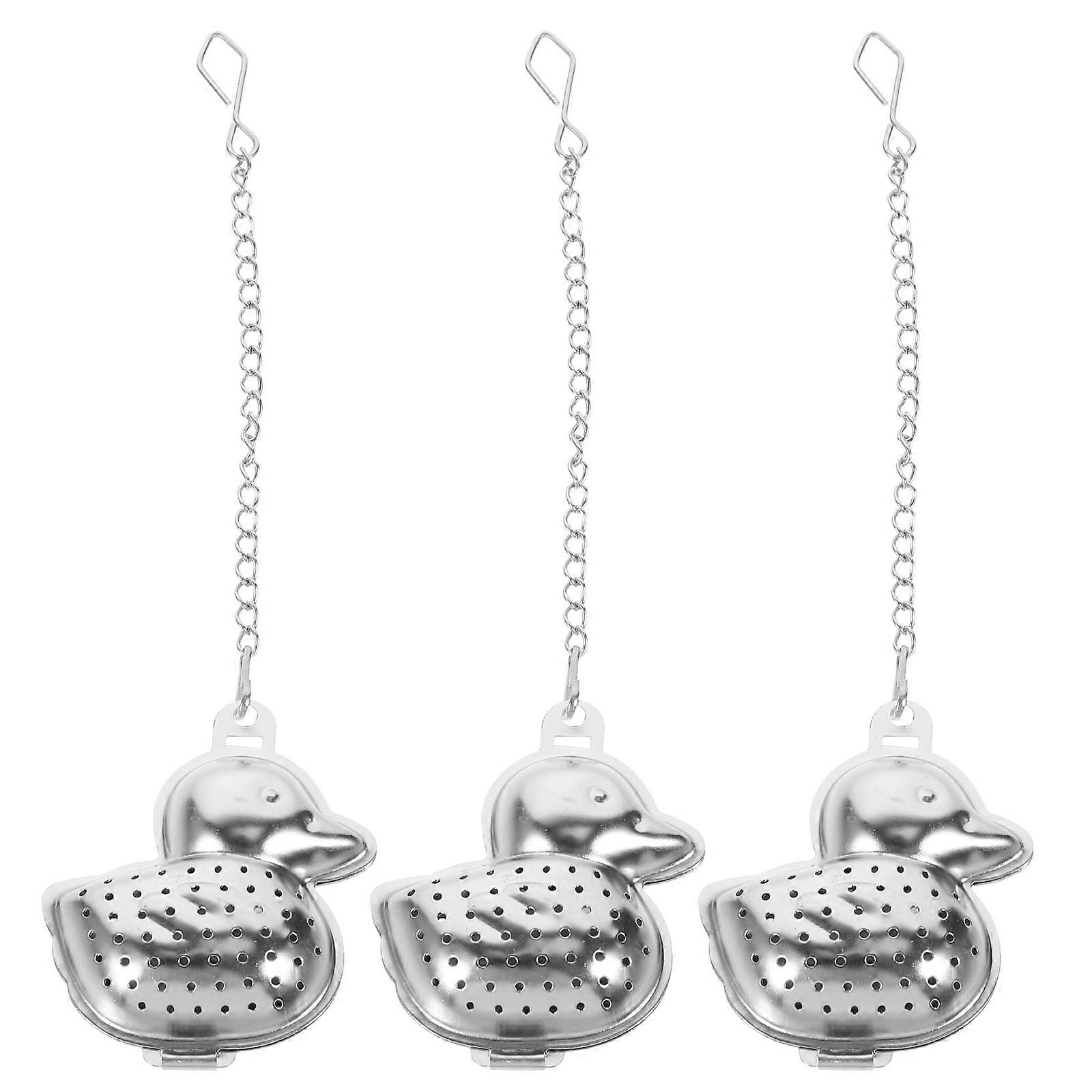 Stainless Steel Mesh Tea Strainers Infusing Tea Office 3Pcs Duck Shaped