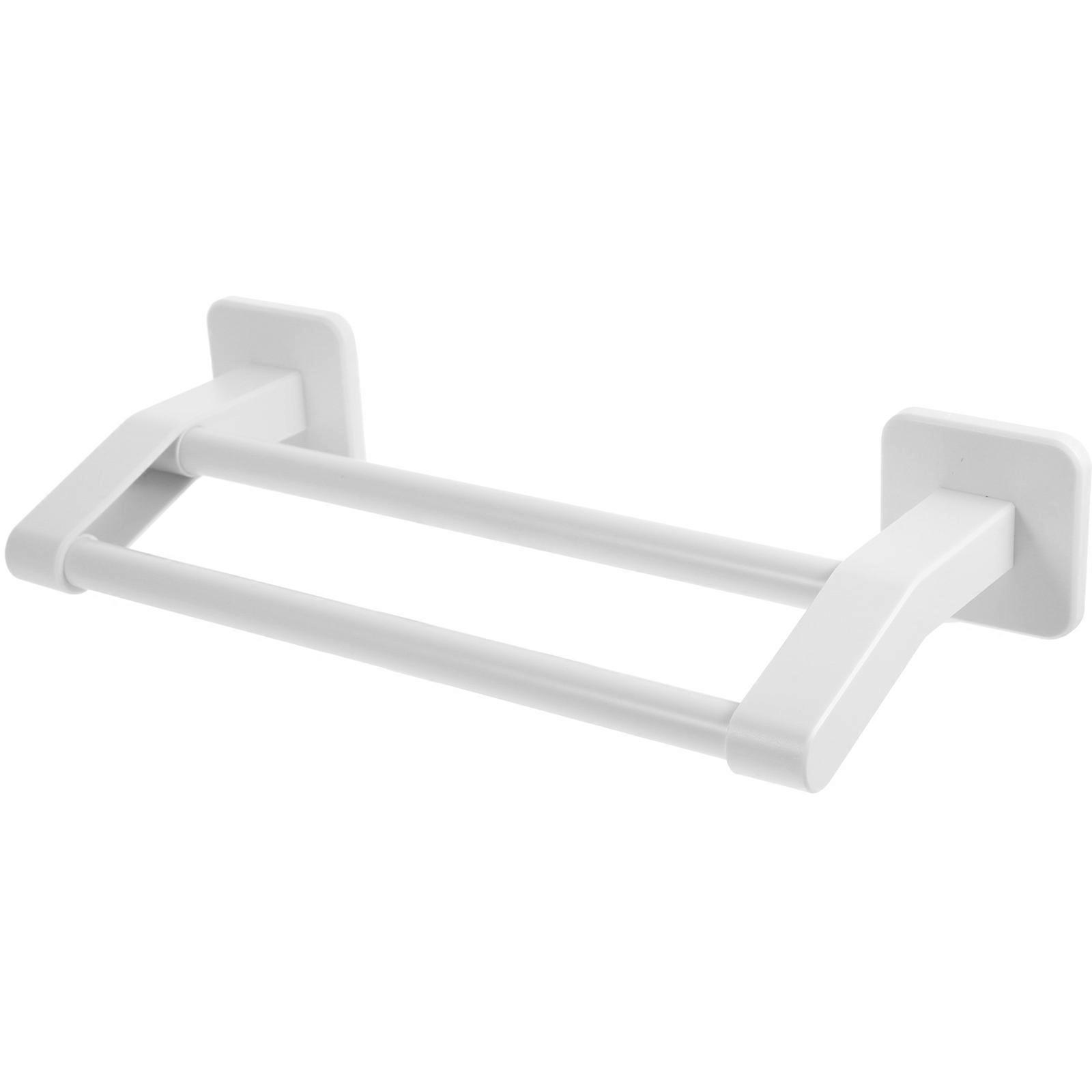 Wall Mounted Towel Holder Bathroom Hanger Hanging Towel Drying Towel Organizing Bath Items White 28.00X12.50X1.50CM 1Set