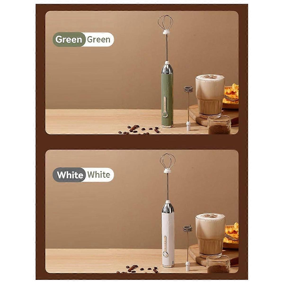 Portable Handheld Egg Beater Wireless USE Rechargeable Double Mixing Beater Coffee Blender Milk Sha
