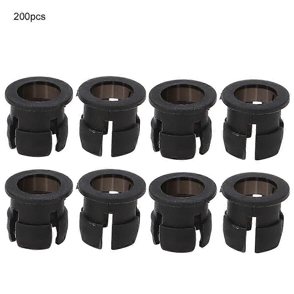 200PCs 5mm Black Plastic Flat Buckle LED Diode Holder Mount Bracket Electrical Accessory