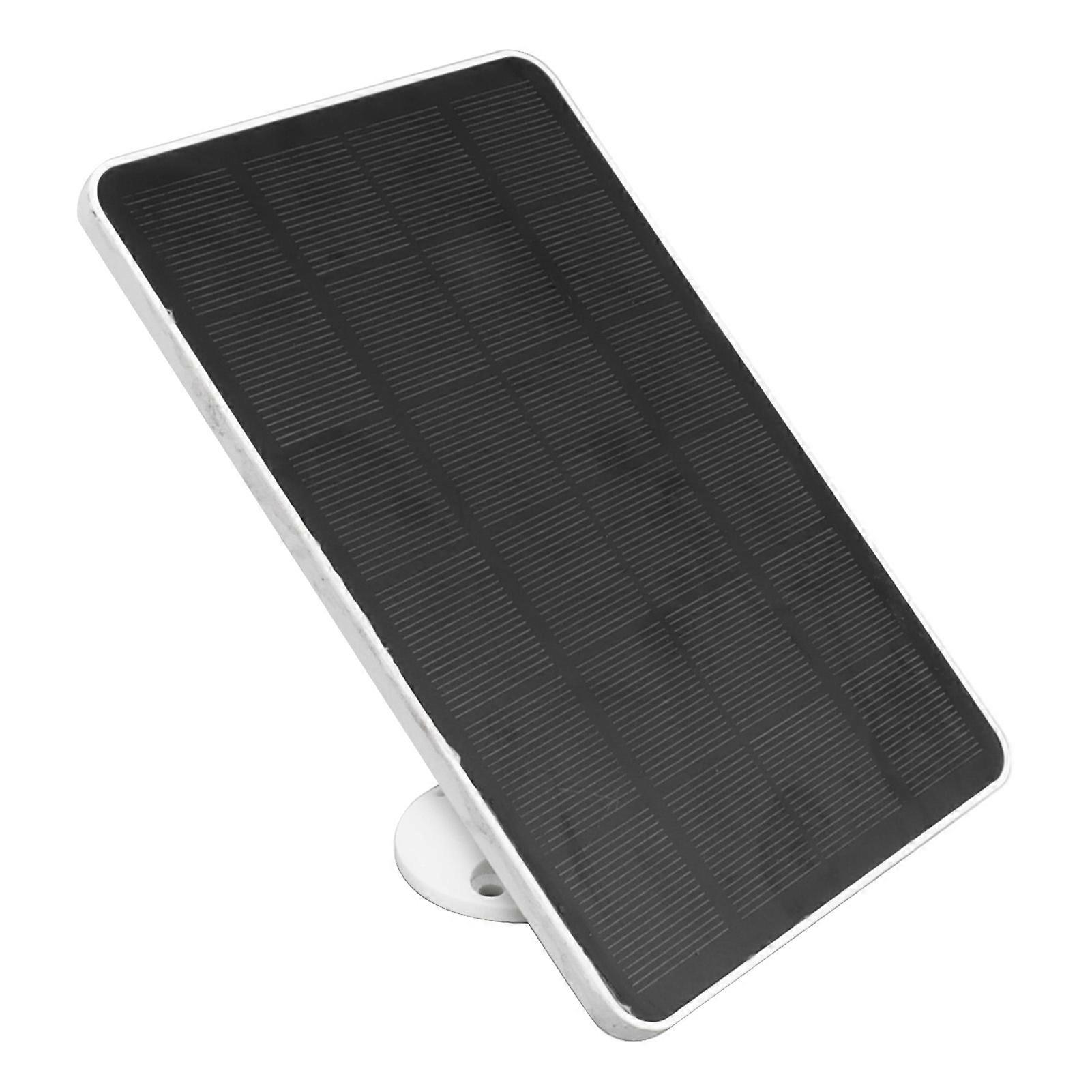 4W 5V Solar Panel for Wireless Outdoor Security Camera IP65 Waterproof Solar Charging Panel with Adjustable Bracket White 
