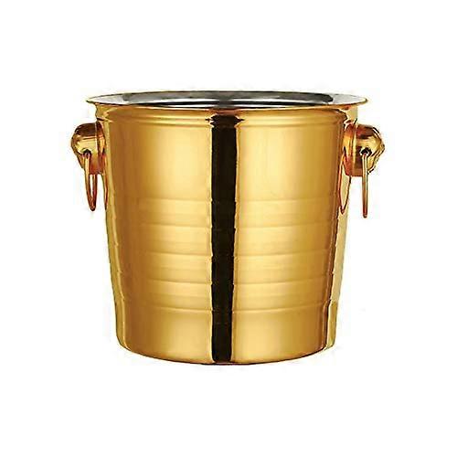 Stainless Steel Ice Bucket With Lid And Ice Tongs, Tiger Head Design, 7L Bar Ice Bucket, 3L Capacity
