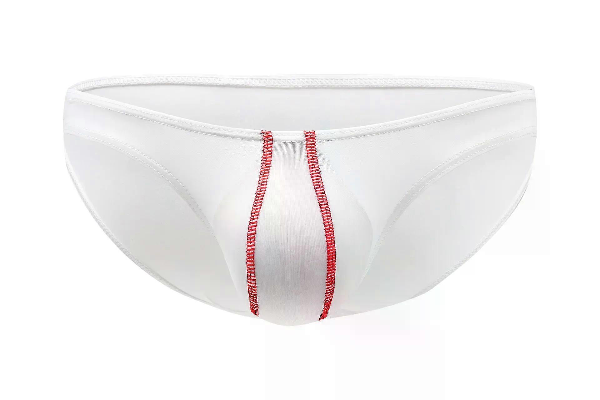 Men's Sexy Brief Underwear Ice Silk Elastic Quick Dry Cool Feel Underpant Ultra-Thin Comfort Thin Soft Gays U Convex Pouch Tanga