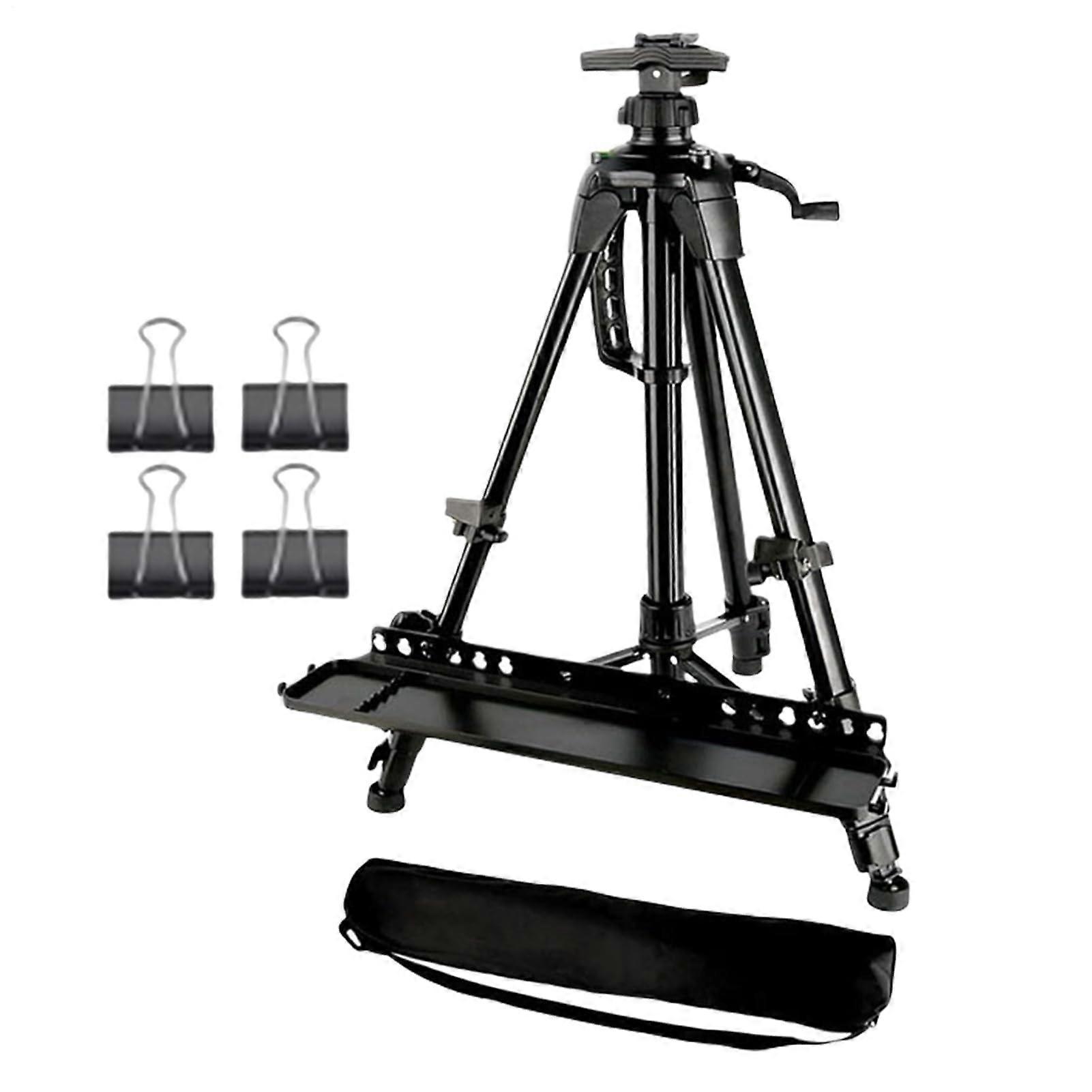 MalerStand, Adjustable Height Metal Floor Studio Foldable Easel with Paint Tray for Artists, Teens, Table, Floor Outdoor Use