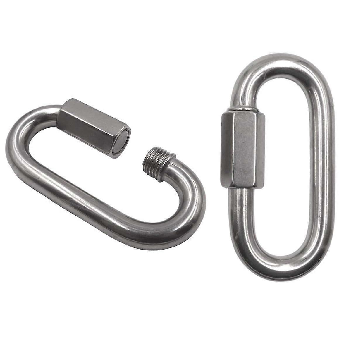 5 mm Stainless Steel Screw Connector V4A Material, Robust D Shape Locking Clips