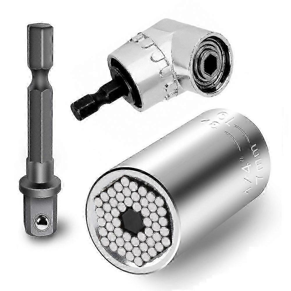 Universal Socket Wrench Multifunction Hand Tools 7-19mm with Screwdriver Fastener Adapter