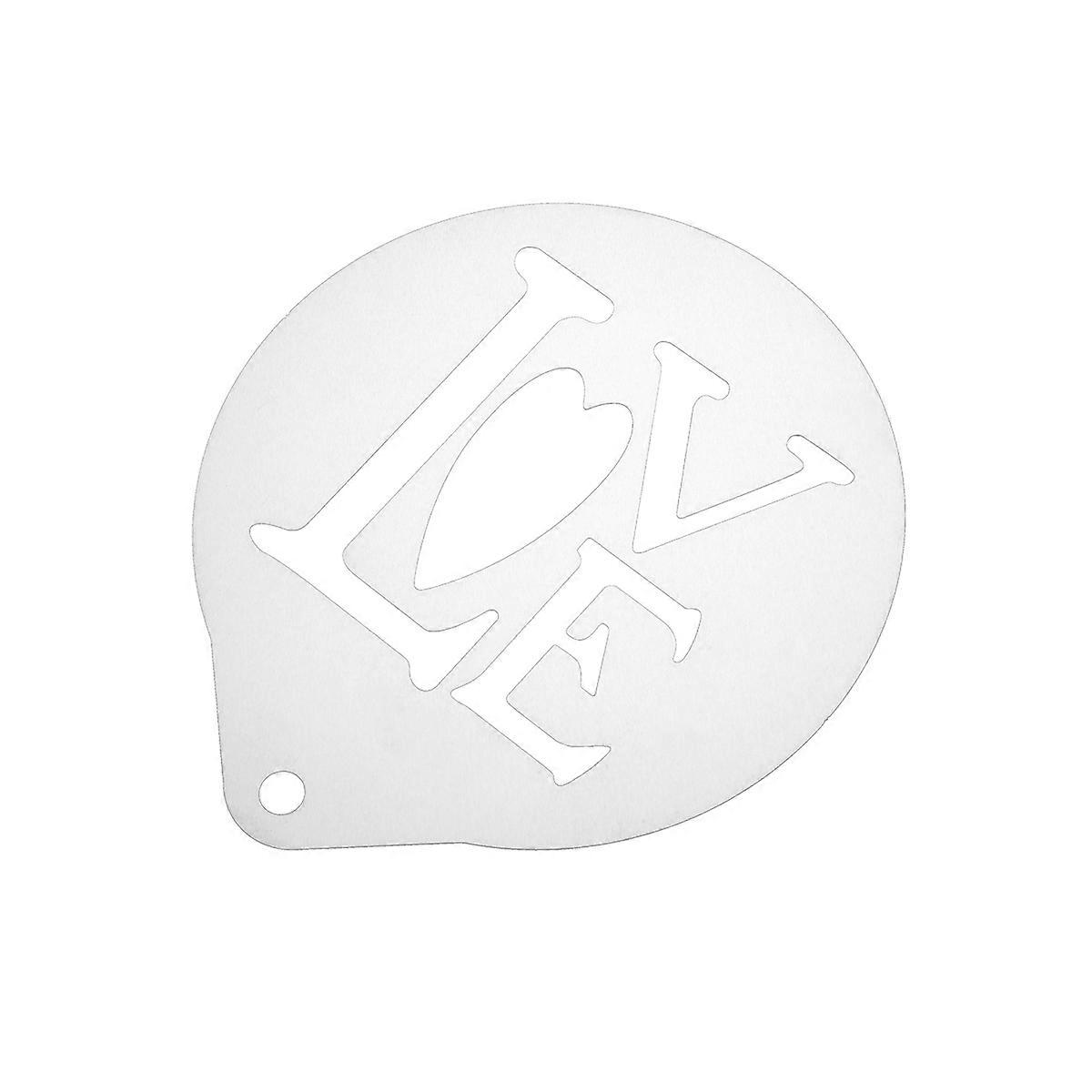 Latte Design Stencil Nerezová šablóna Dutá Láska Tvar Pečenie Šablóna na pečenie Cappuccino Cupcake Cookie Zdobenie 1 Balenie