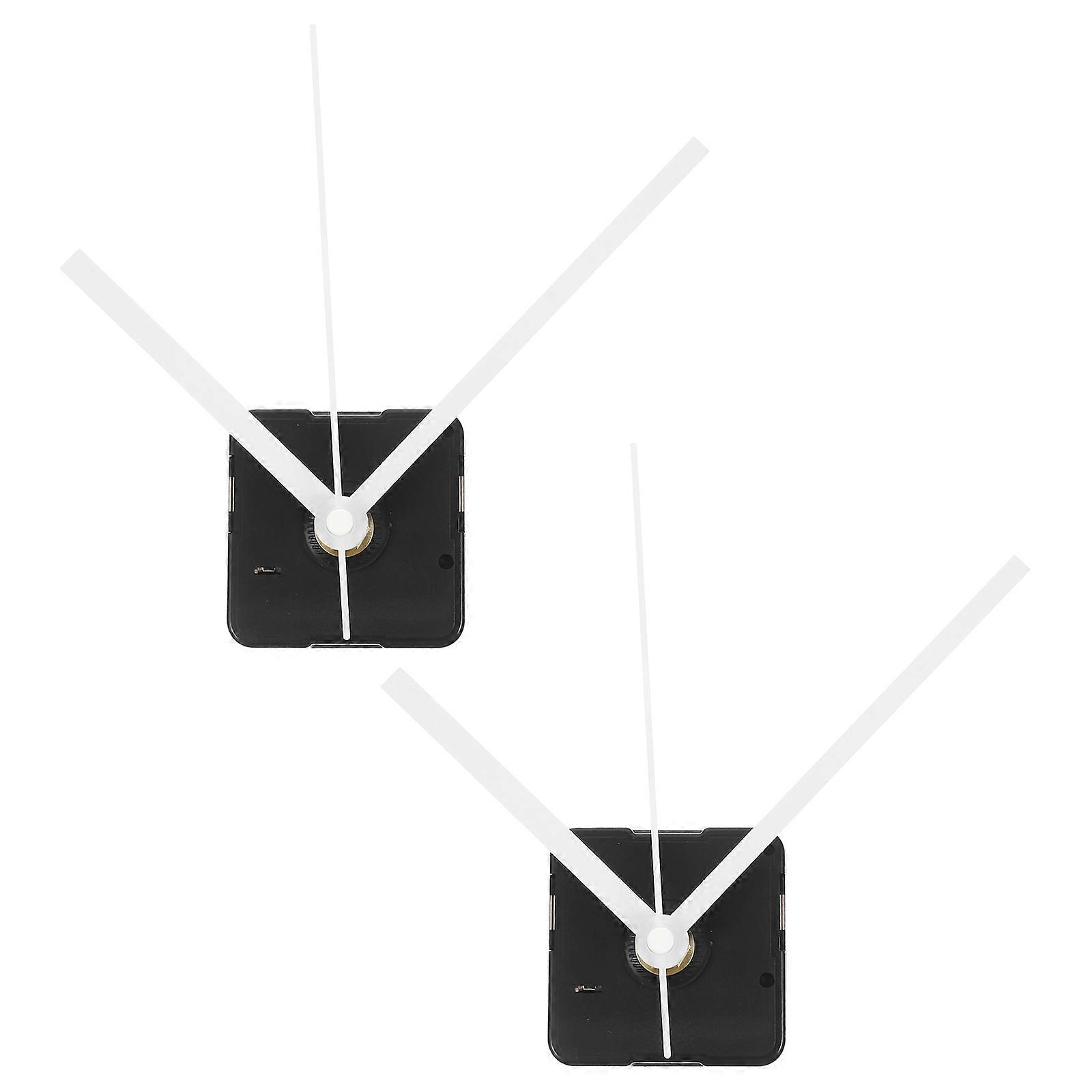 Silent Quartz Clock Movement Kit 2pcs Long Shaft Replacement for DIY Wall Clocks Easy Repair Compatible with Various Styles Precision Timekeeping