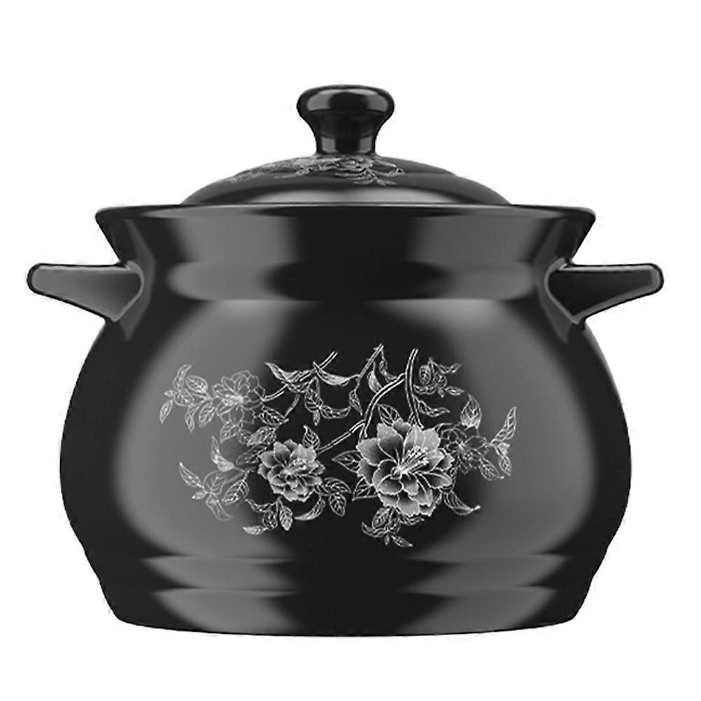 Ceramic Soup Pot Heat Resistant, Wear Resistant, Easy Clean, Insulated Handles, Stew & Soup Compatible