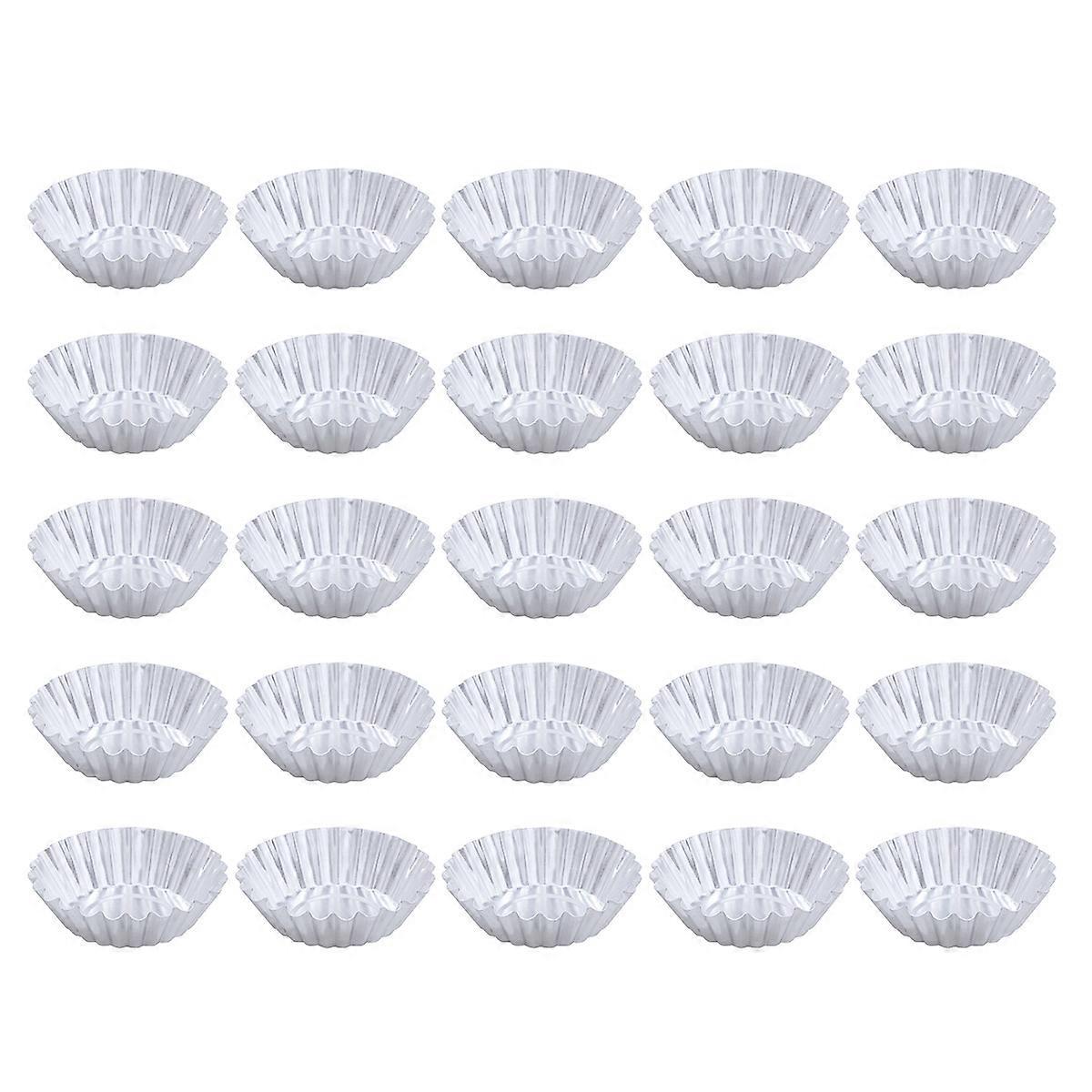Aluminum Baking Cups Thicken Ripple Flower Shape Muffin Baking Pan Home Bakers 30Pcs