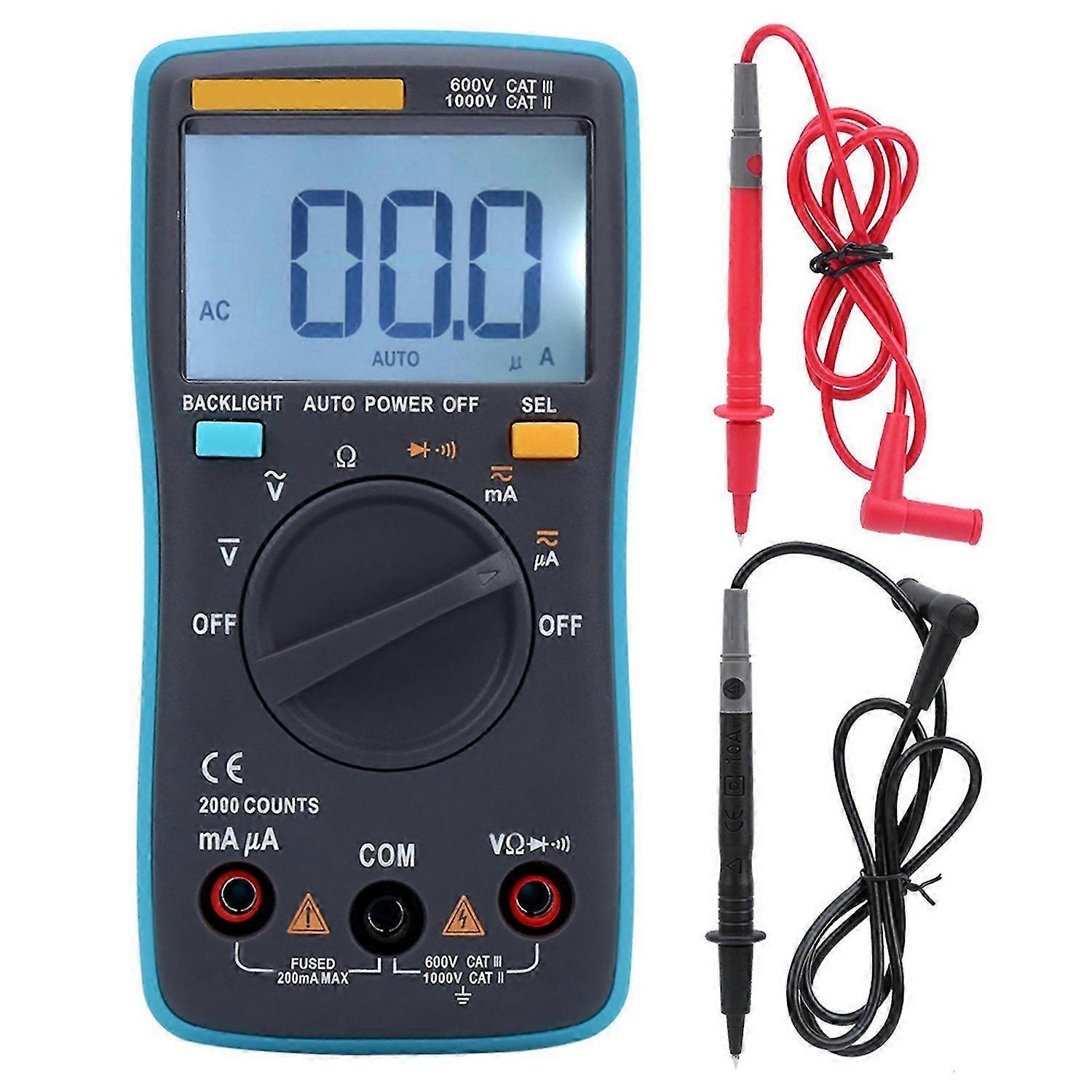 ZT98 Handheld Digital Multimeter AC DC Voltmeter Ammeter Ohmmeter Volt Tester Auto Range Meter