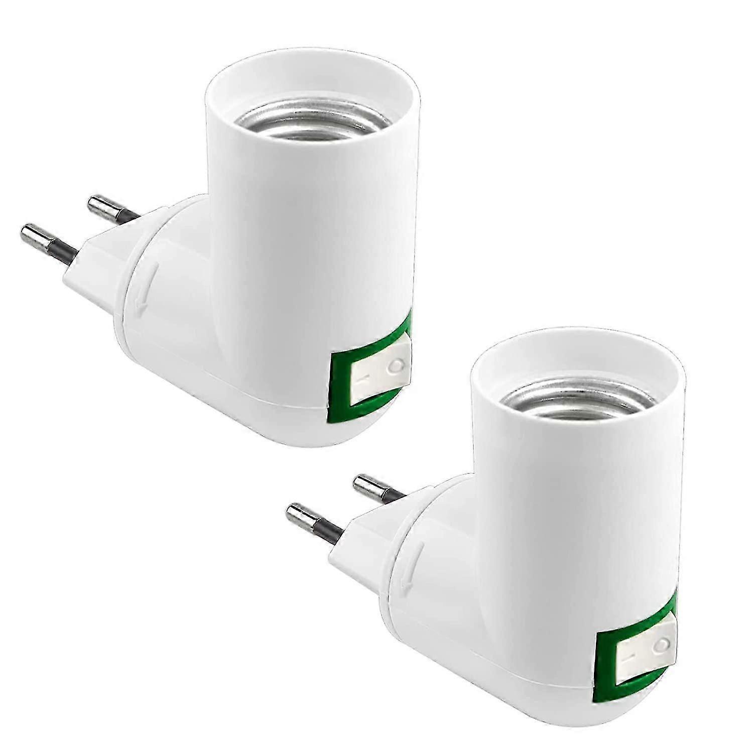 E27 Socket with Wireless Switch for AC 230V Kitchen Wall Light, LED Bulb Holder, E27 Adapter Mini Indoor Wall Light, E27 Spot Lamp, Set of 2 (Without