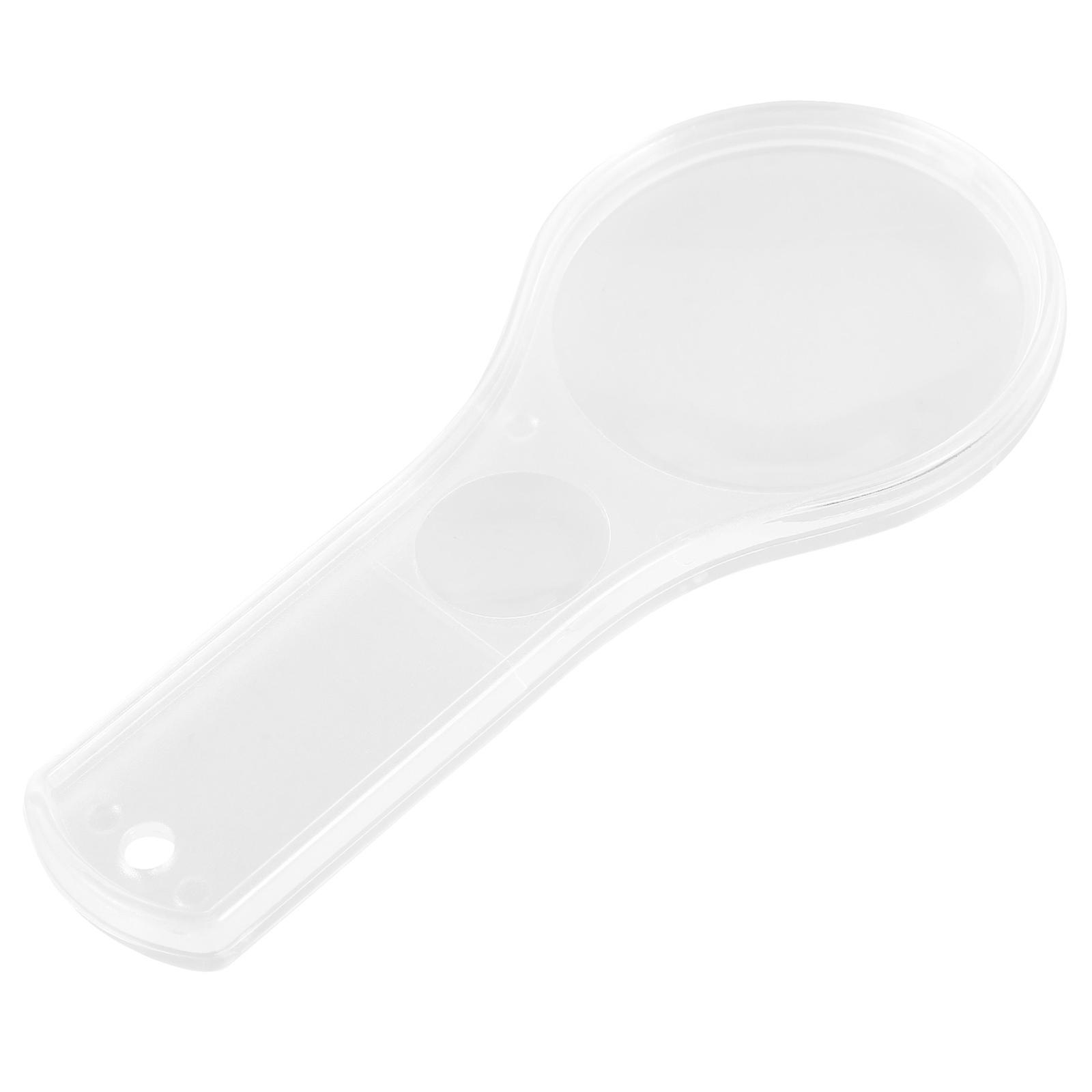 Magnifying Glasses For Classroom Handheld Acrylic Magnifier Transparent 11.50X5.20X0.80CM Examining Objects 1Set
