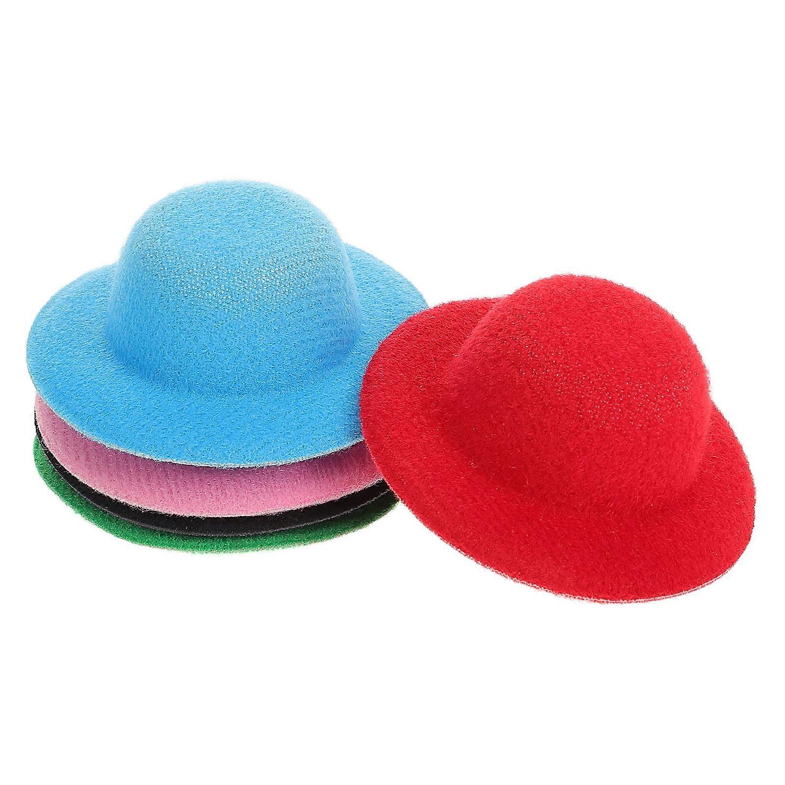 Mini Decorated Hat Photo Props Green Diy Tops Hat 5Set