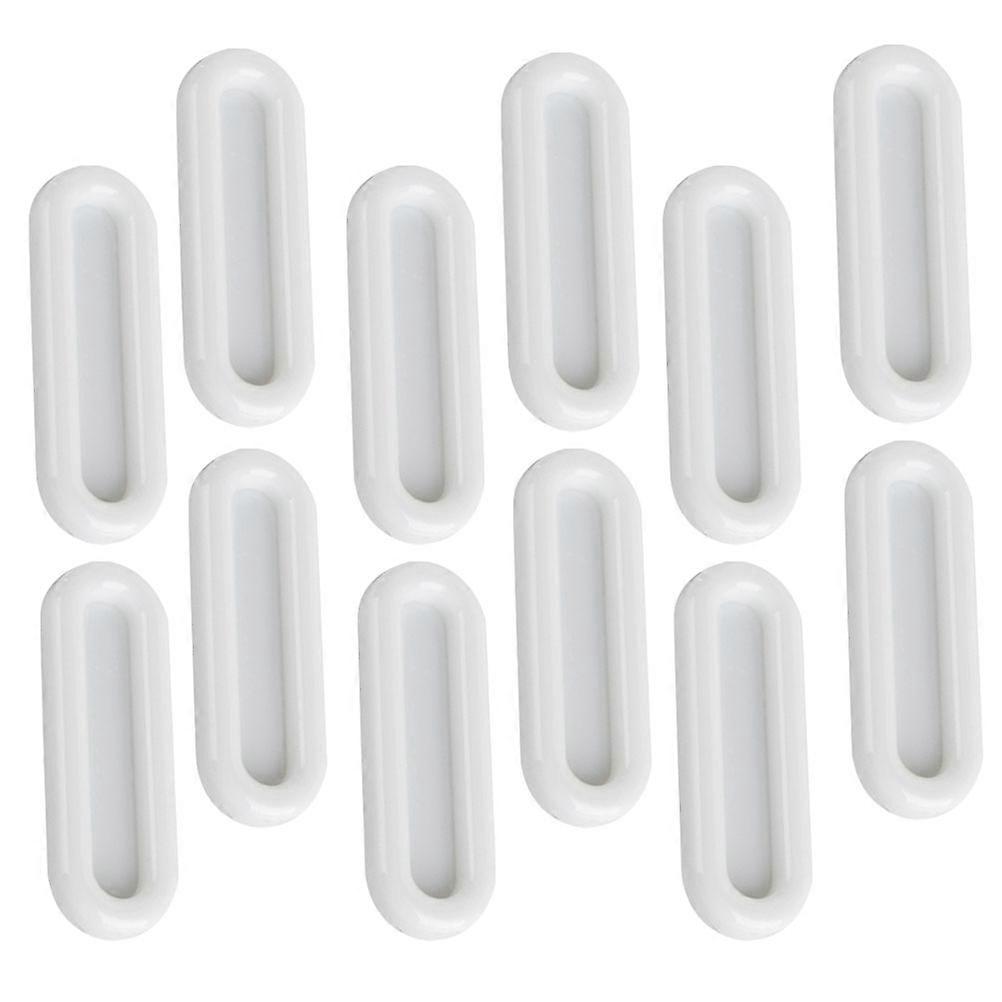 Pull Push Door Handles Window Assist Handles Simple Design Rectangular Home Interior Decor Sliding Door Use 12Pcs