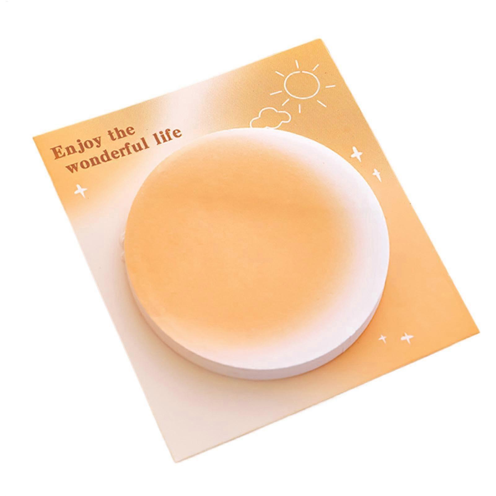 Sticky Note Pads Self-Adhesive Notepads For Planners With Gradient Divider, Cute Round Reminder Sticky Notes