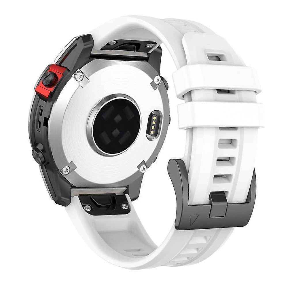 Quick Easy Fit Watch Strap 26mm for Garmin Enduro Tactix Delta Descent MK1 MK2 MK2i White Wristband