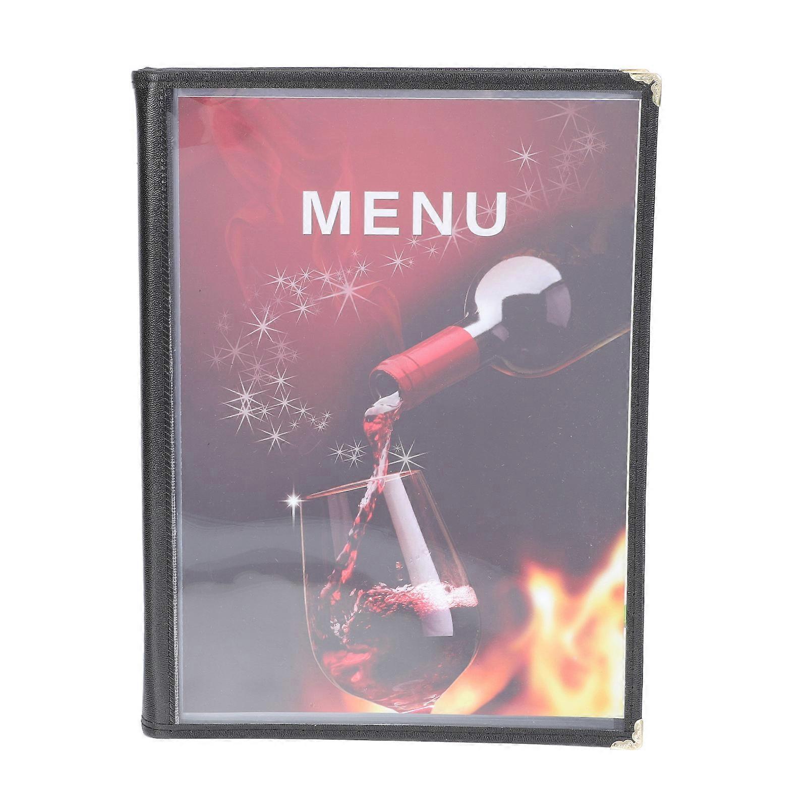 A4 Menu Protective Cover 1 Set Portable Folder for Restaurant