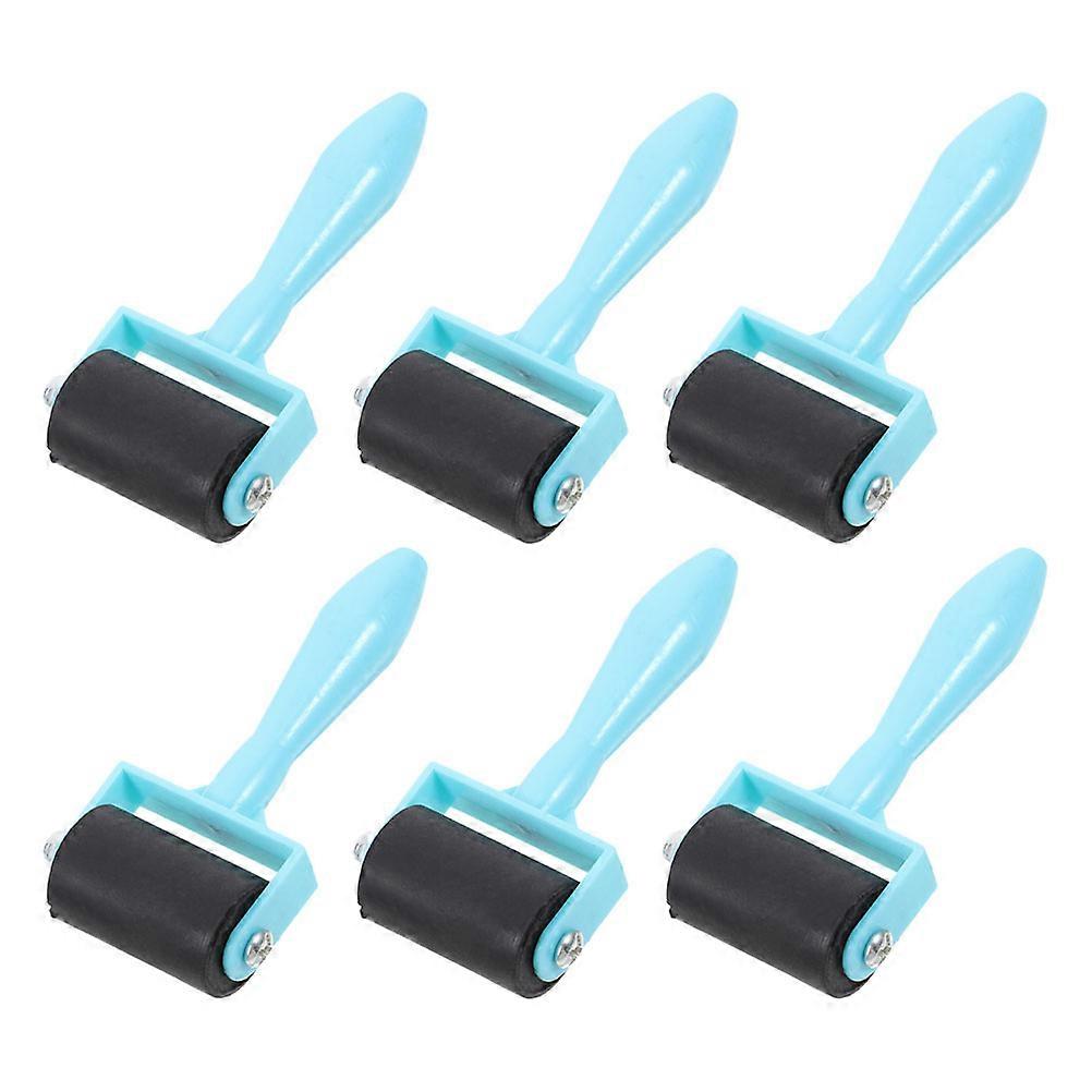 Ink Hand Roller Printing For Creative Activities Rubber 3.7×2×0.8in 6Pcs