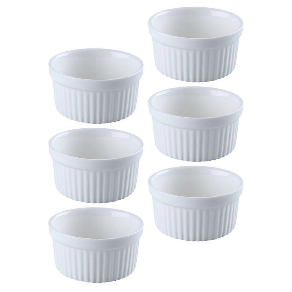 White Ceramic Dessert Bowls for Storage Use Heat Resistant and Easy to Pieces