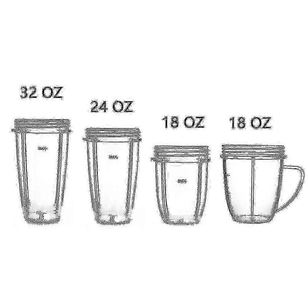 Blender cups for Nutribullet 18 24 32 oz compatible with 600w 900w