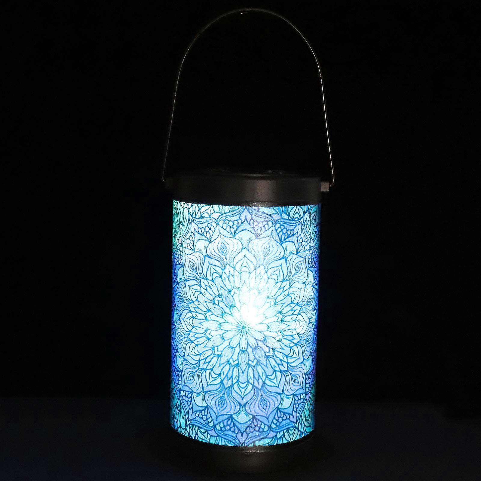 Solar Powered LED Lantern Outdoor Color Changing Decorative Light for Garden, Patio, and Landscape Lighting with Corrosion Resistant Design