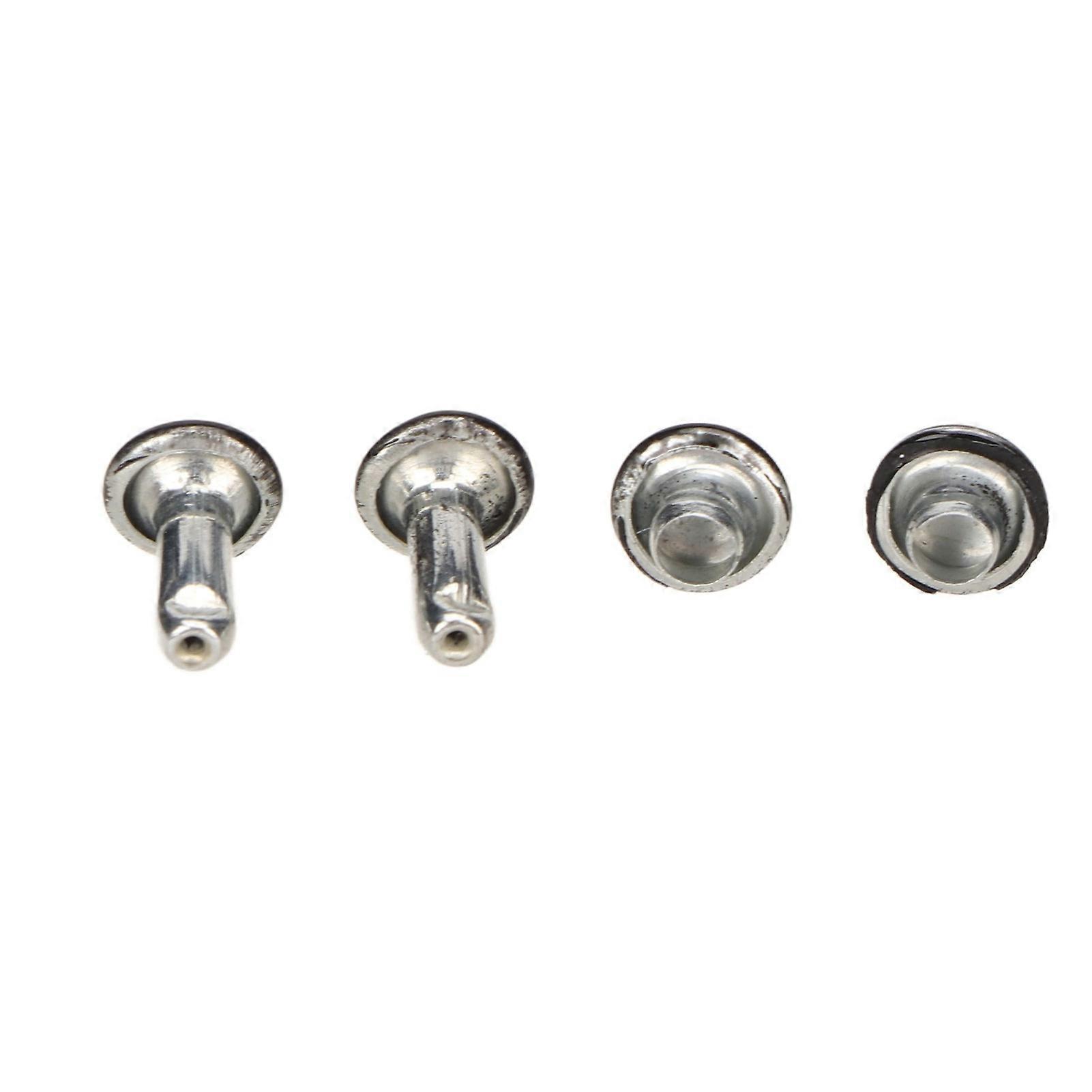 500 Sets Leather Rivets 6x8mm Plating Process Rust Prevention High Hardness Iron Double Sided Rivets for Hat Bags Glossy Black