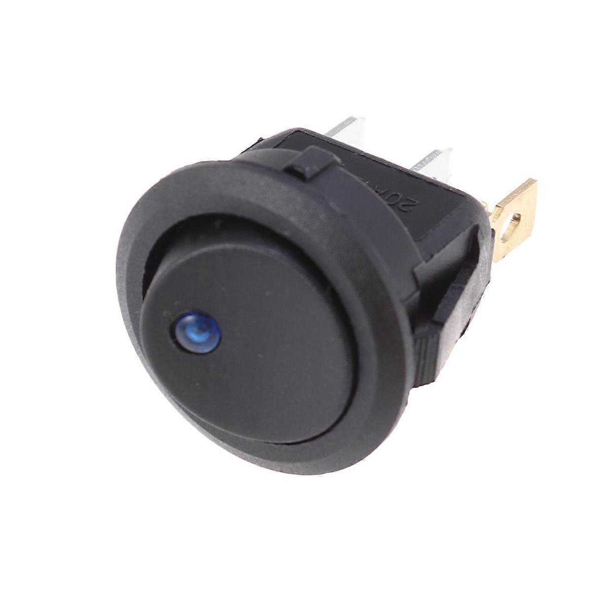 Rocker Switch with Light Blue 2.20x2.20x2.50cm On Off Control For Electrical Circuit 1Pcs