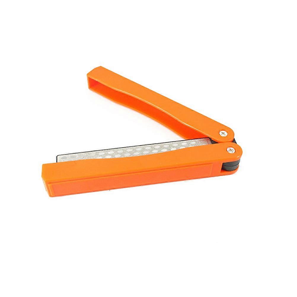 Diamond DoubleSided Pocket Sharpener for with 400 600 Grit Orange Color Outdoor Kitchen Use
