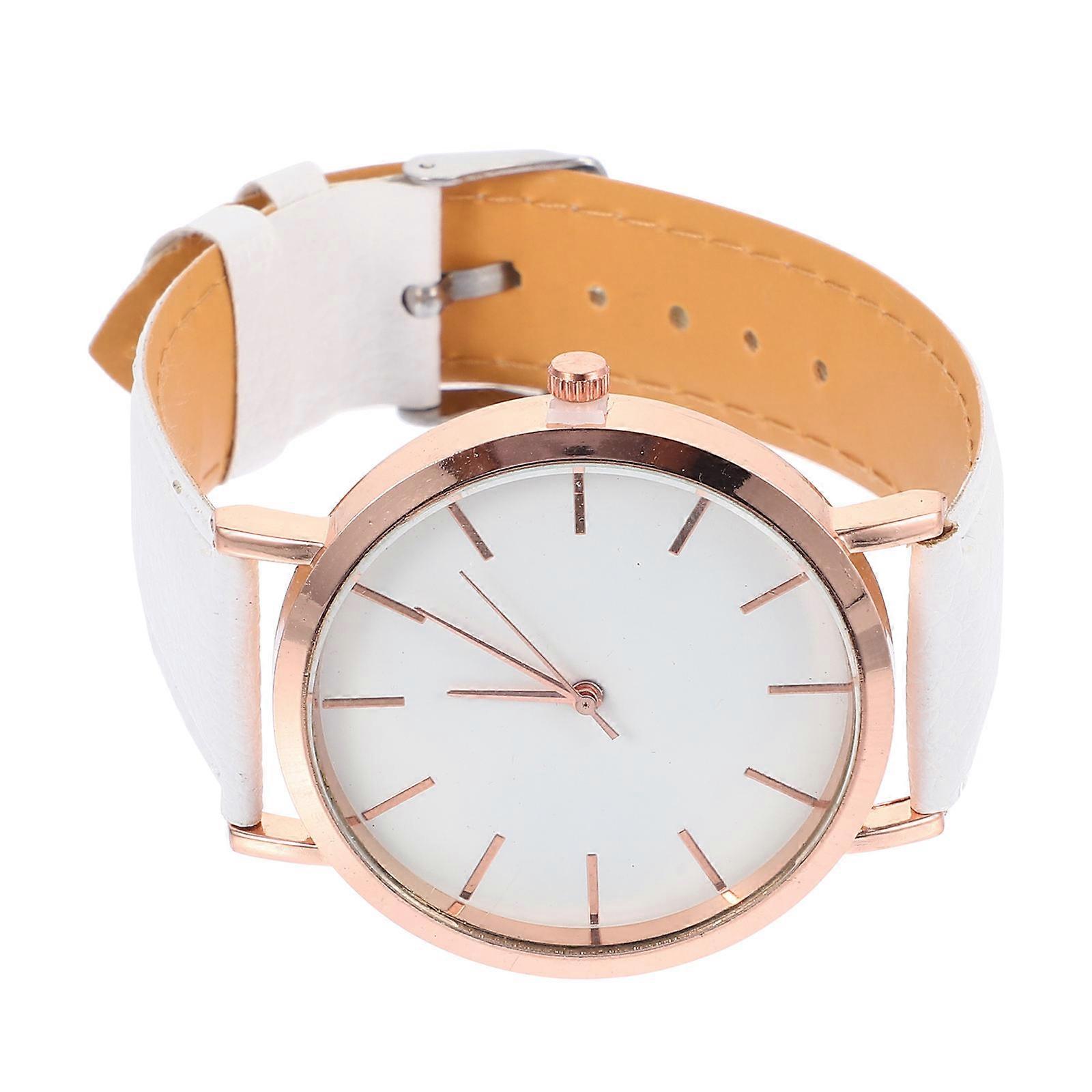 Women's Watch with Comfortable PU Strap White Color Perfect for All Occasions 3.5 Inches