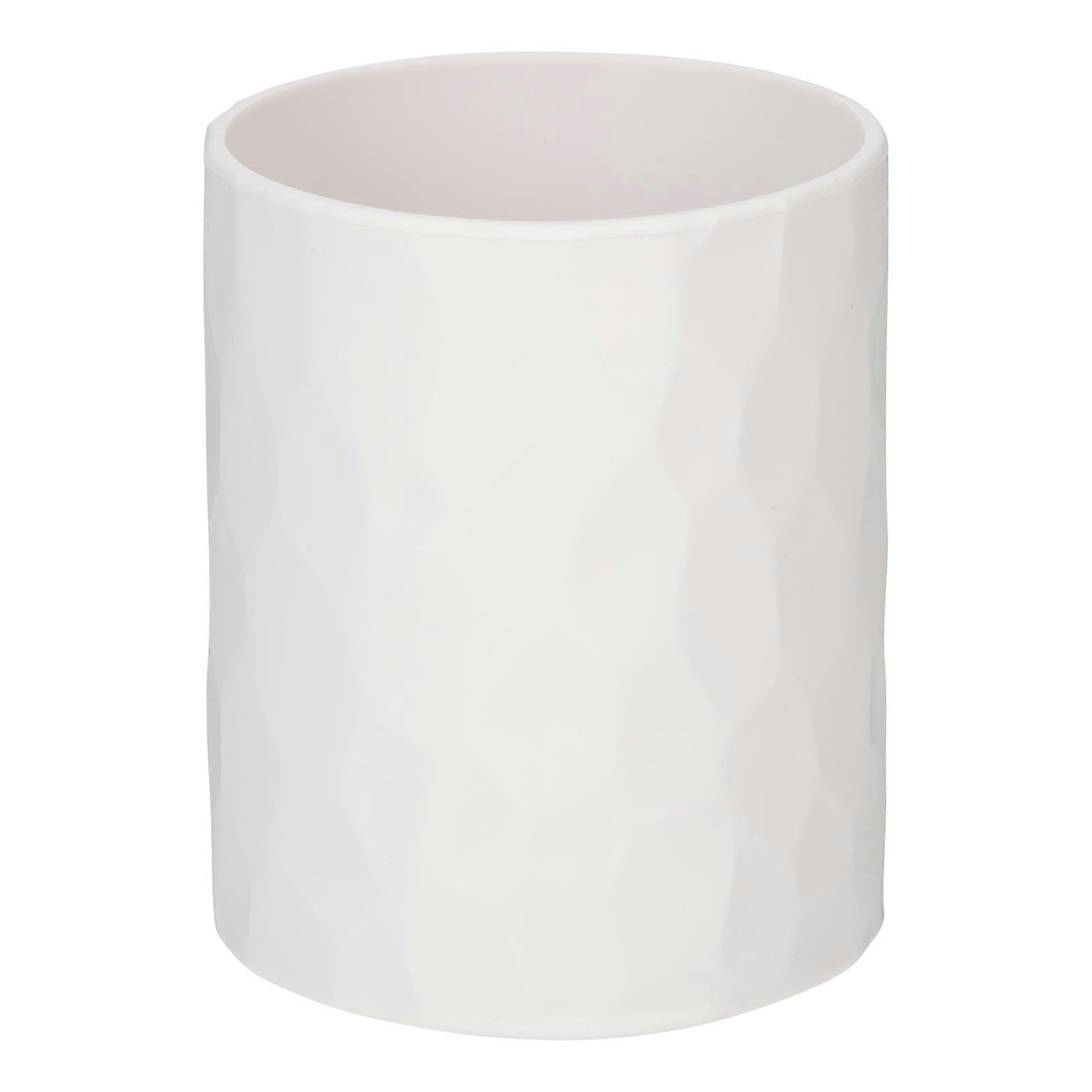 Silicone Pen Cup for Desk with Large Capacity and Elegant Design White Color Fits Various Storage Needs