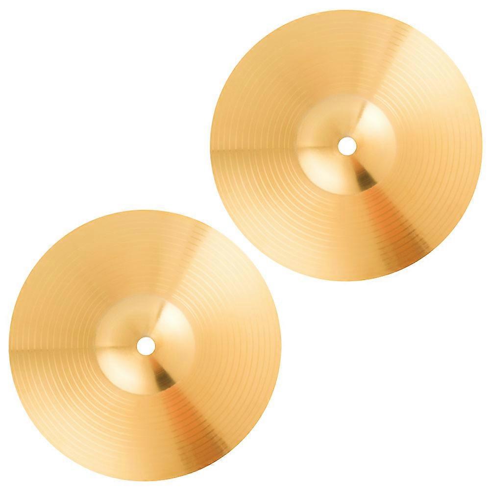 Drum Set Accessories Brass Cymbal Set Professional Musicians Performance Round Shape 2Pcs