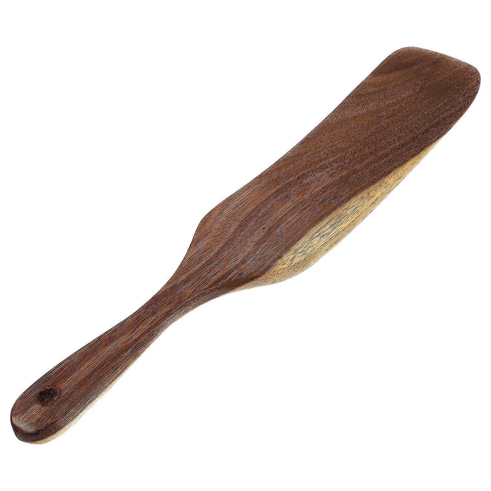 Ergonomic Long Handle Wooden Spatula – Non Stick Kitchen Cooking Tool for Stirring and Mixing – Essential Utensil for Home and Restaurant Use