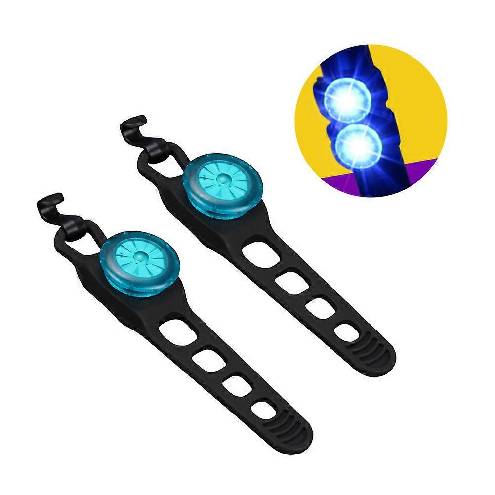 2pcs Taillight Warning Light Night Warning Light Highlight Waterproof Taillight (Blue)