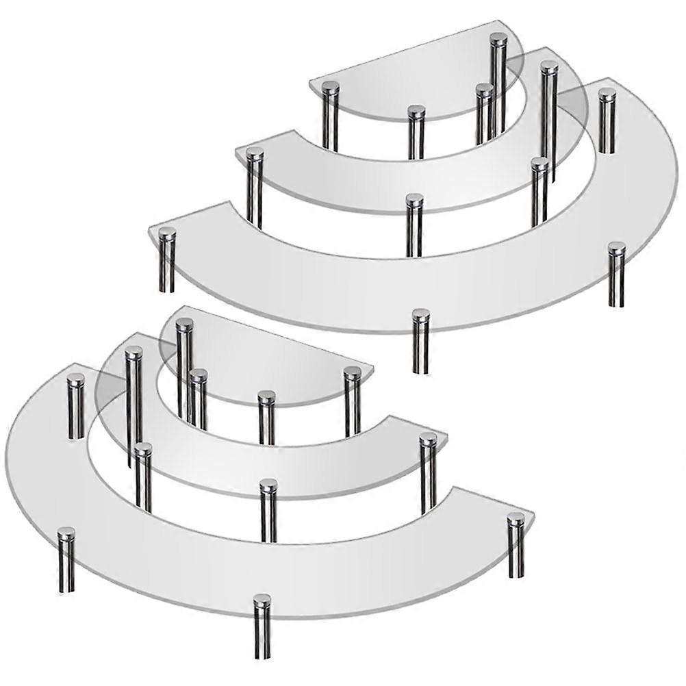 Party Cake Holder Construction Rectangular Shape 15.7X7.9X3.9in 2Set