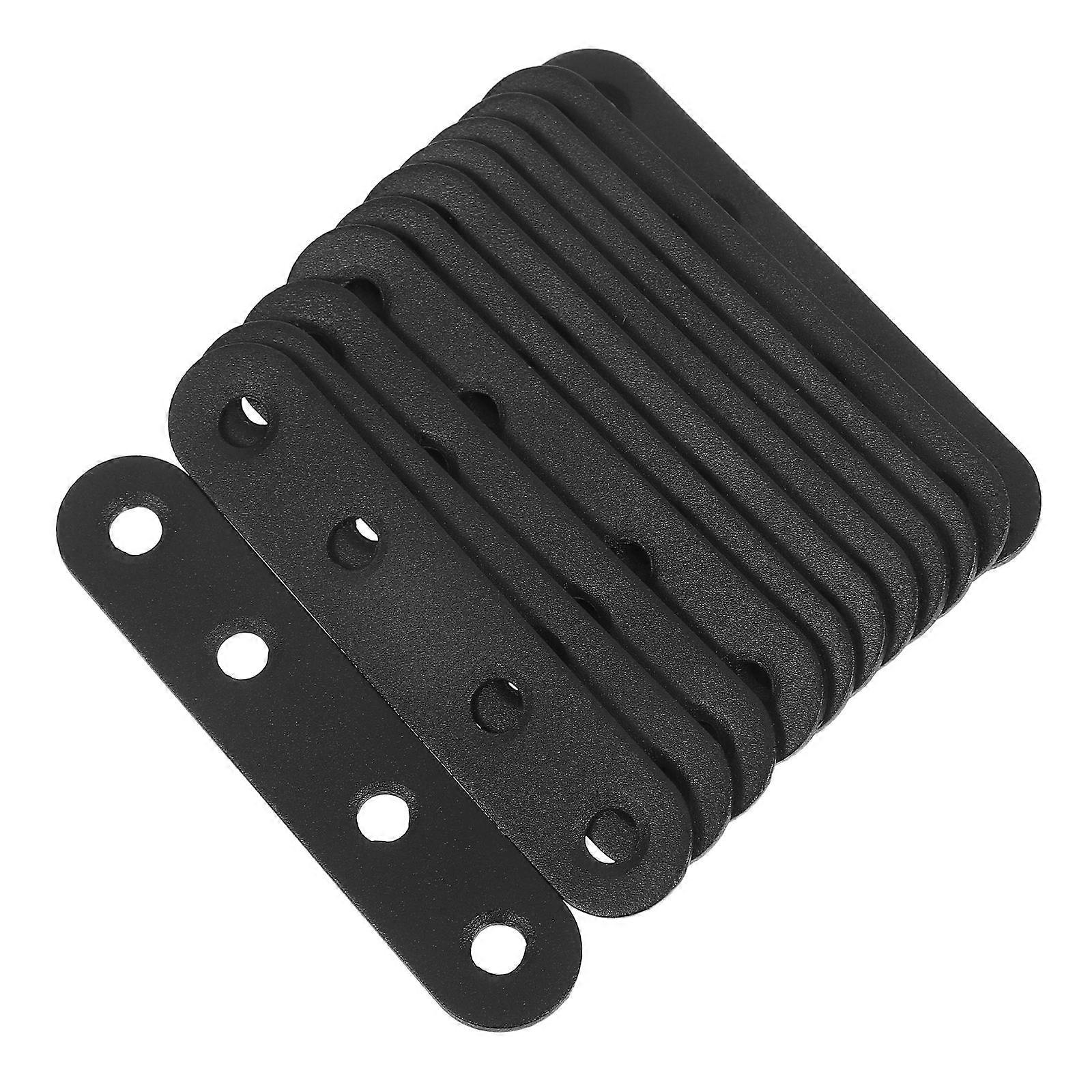 12 قطعة أسود الفولاذ المقاوم للصدأ دعامة مسطحة دعم الأقواس للأثاث سهلة التركيب دائم التثبيت