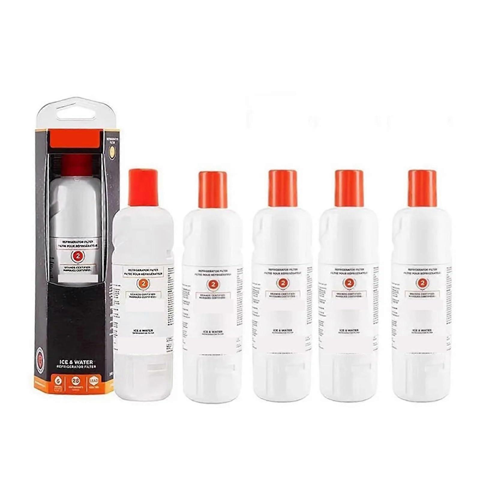 Refrigerator Ice and Water Filter, Compatible with Whirlpool, 2 Every Drop Elements W10413645A WRF989SDAB EDR2RXD1 (5pcs)