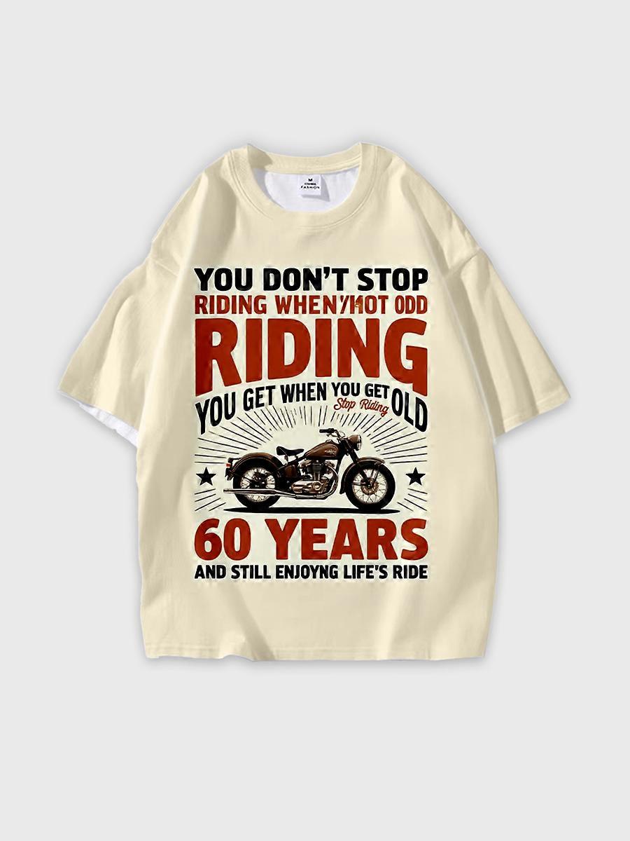 T-shirt round neck Pattern loose short sleeve E524