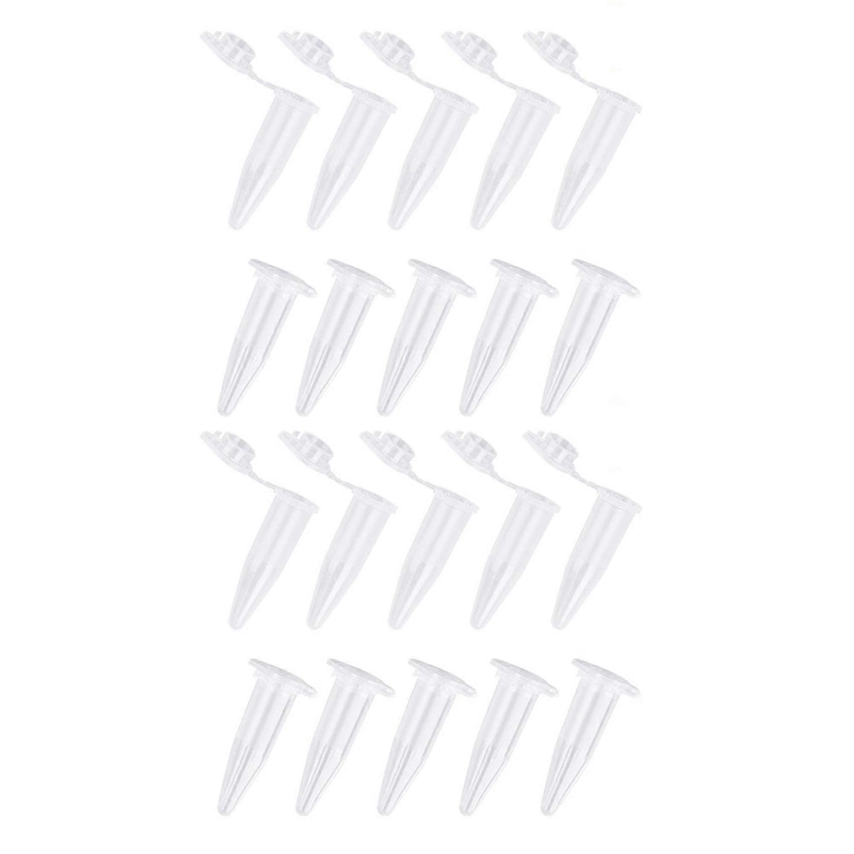 2000Pcs Mini Centrifuge Tubes 1.5Ml Raduated Clear Plastic Centrifuge Vials with Flat-Top Snap Cap