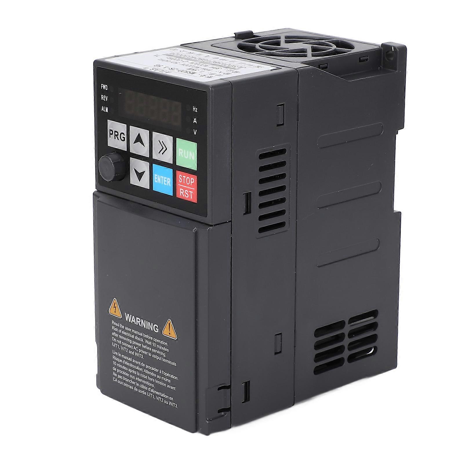 VFD Frequency Converter Digital Display 1.5KW 7A 220V Input Output Single to 3 Phase Converter