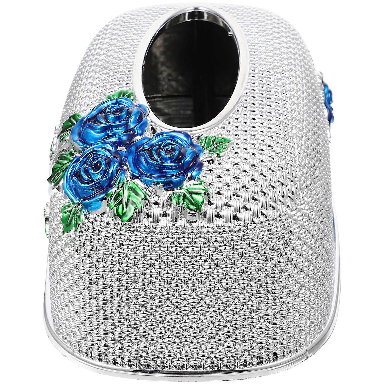 Elegant Pattern Desktop Tissue Holder and Napkin Box for Home Office Storage Case with Smooth Surface Design