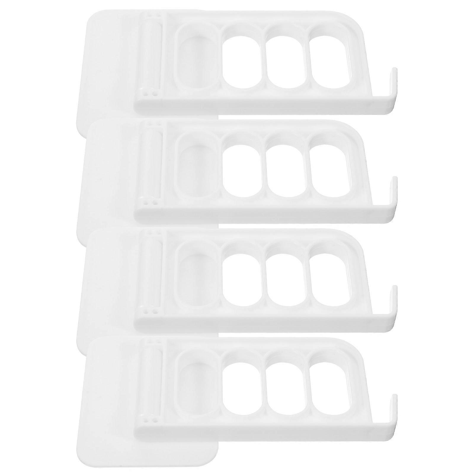 Foldable Clothes Drying Rack for Balcony Made of Plastic White Color Fits Various Scenes 4 Pieces