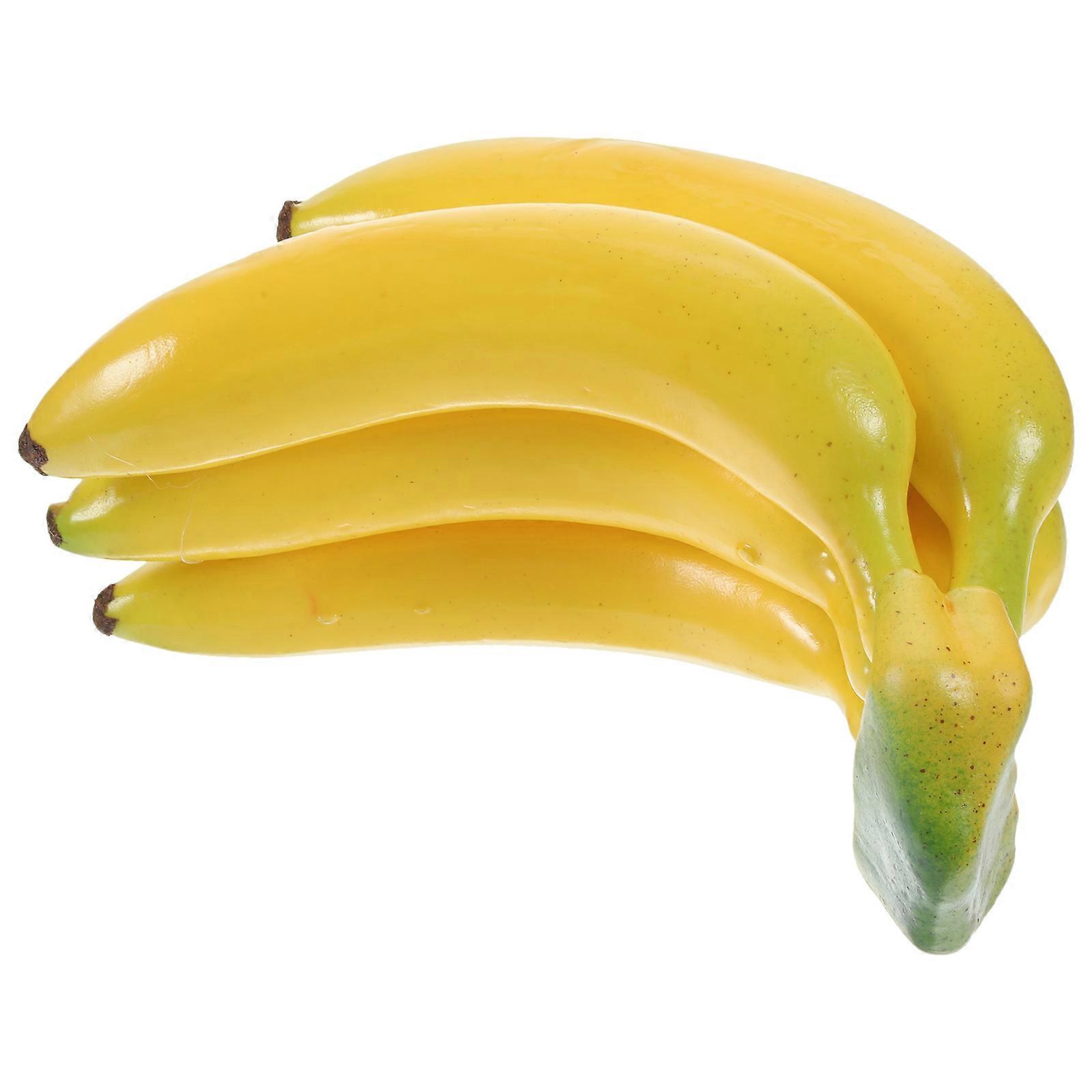 Artificial Banana Cluster for DIY Use Yellow Foam Lifelike Fruits Model Compact Lightweight