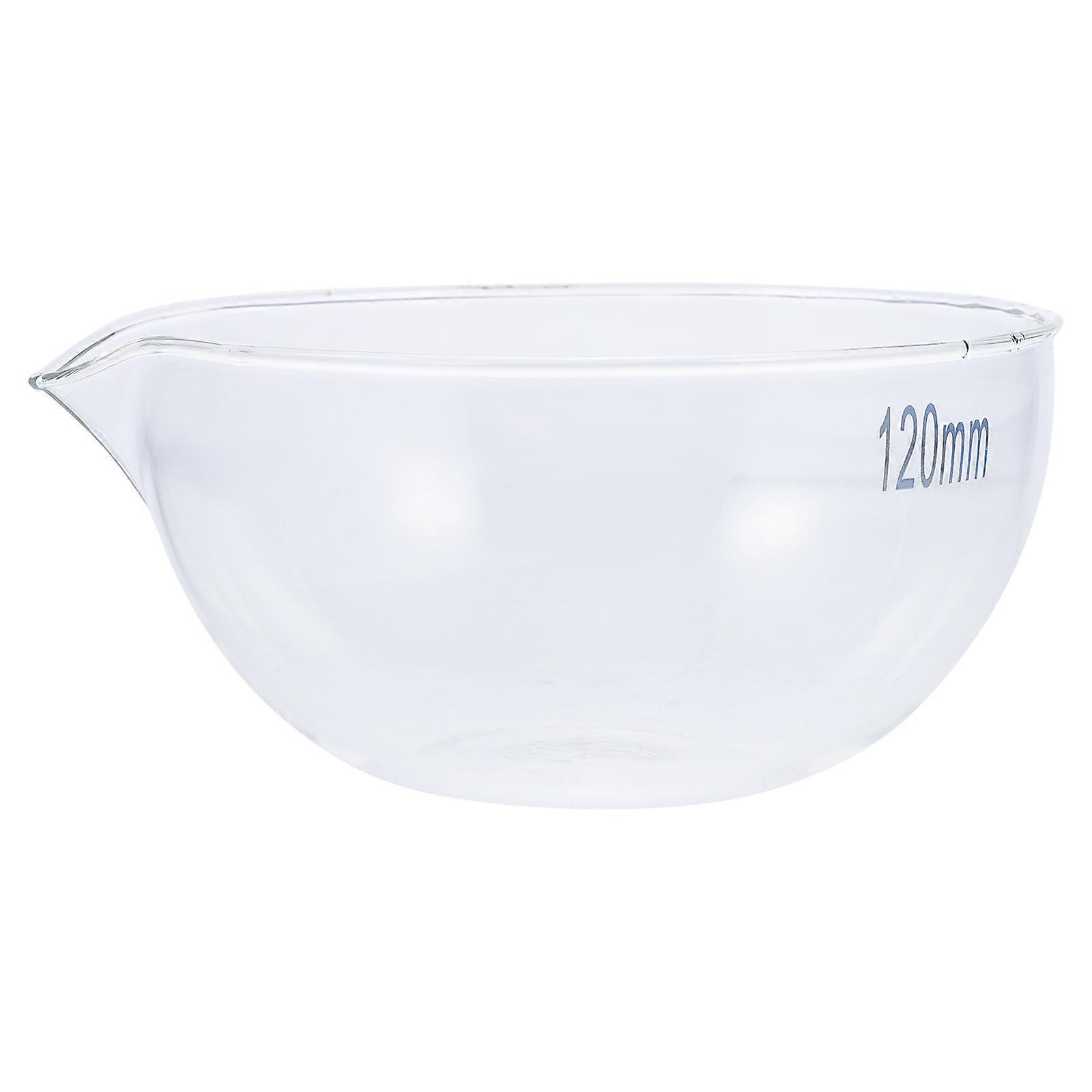 Laboratory Evaporating Container Designed for Concentrating Solutions with Heat Resistant Properties and Round Bottom Shape in Clear Glass 1Set