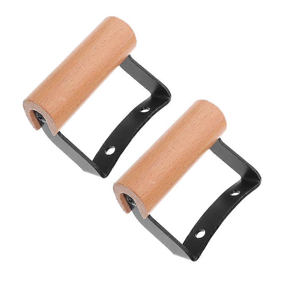 Cookware Replacement Handle Anti-Scald Double Hole Light Brown 8.50X7.00X3.00CM Sturdy and Versatile 2Pcs